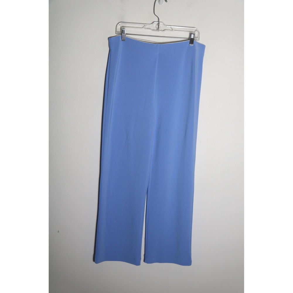 Boston Proper Wide Leg‎ Pull On Palazzo Pants Blue Small Stretch Knit High Rise